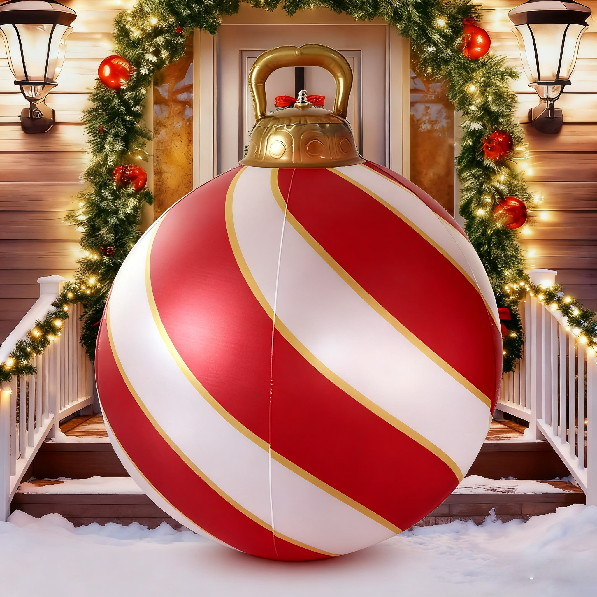🎄2025 Christmas On Sale✨Giant PVC Inflatable Christmas Ball Ornaments