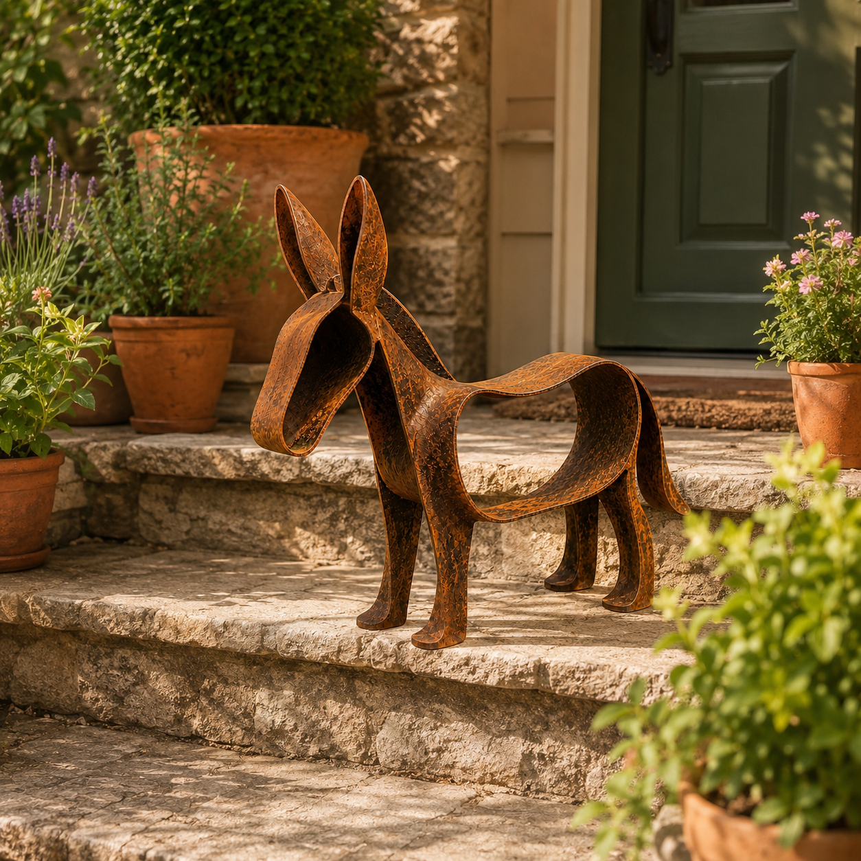 Rustic Wild Ass Metal Sculpture