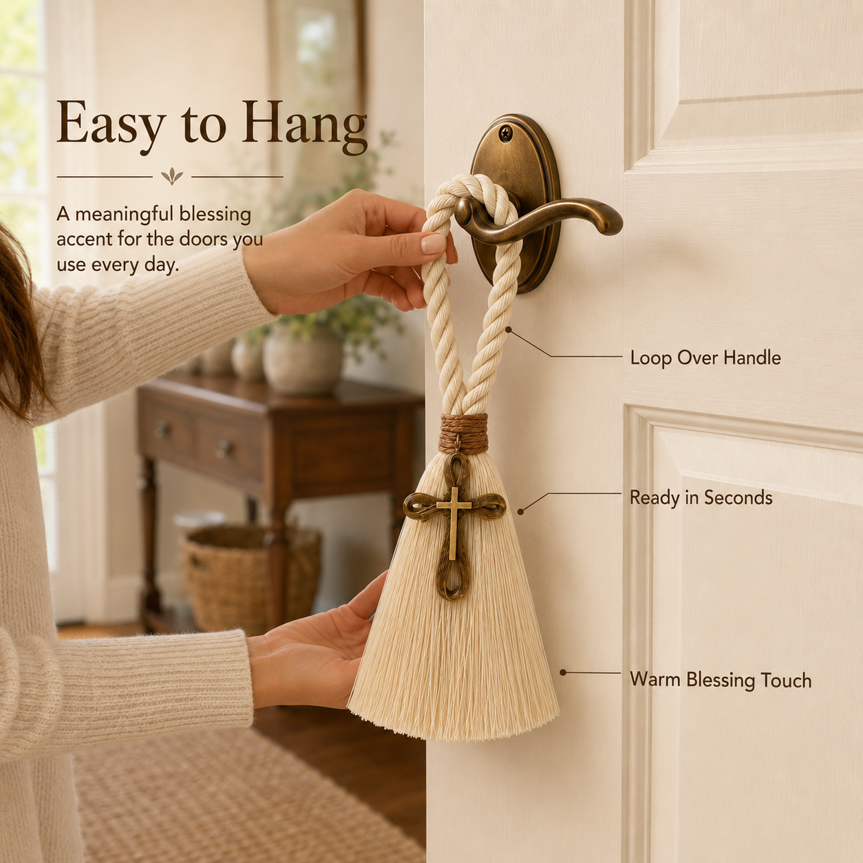 Faith & Home Cross Door Blessing Tassel