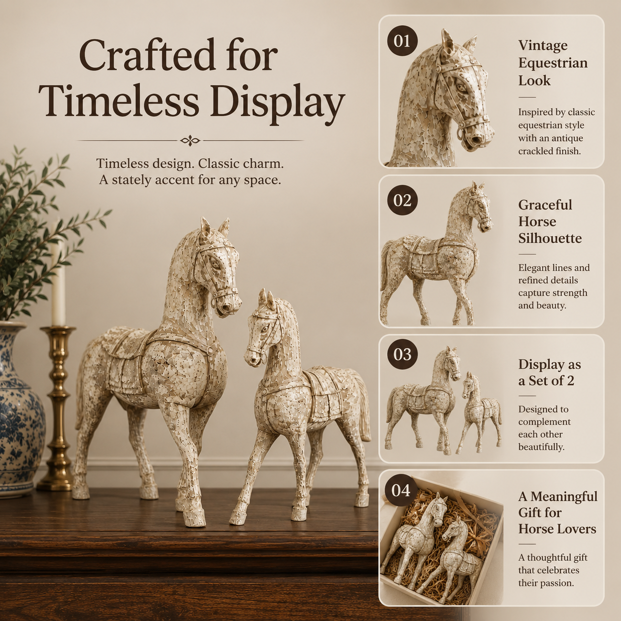 Buy 2 Free Shipping-- Vintage Equestrian Horse Figurines