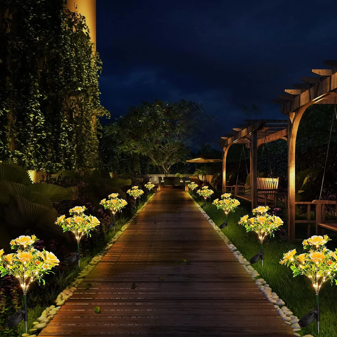 Carnation Flowers Garden Solar StakeLight