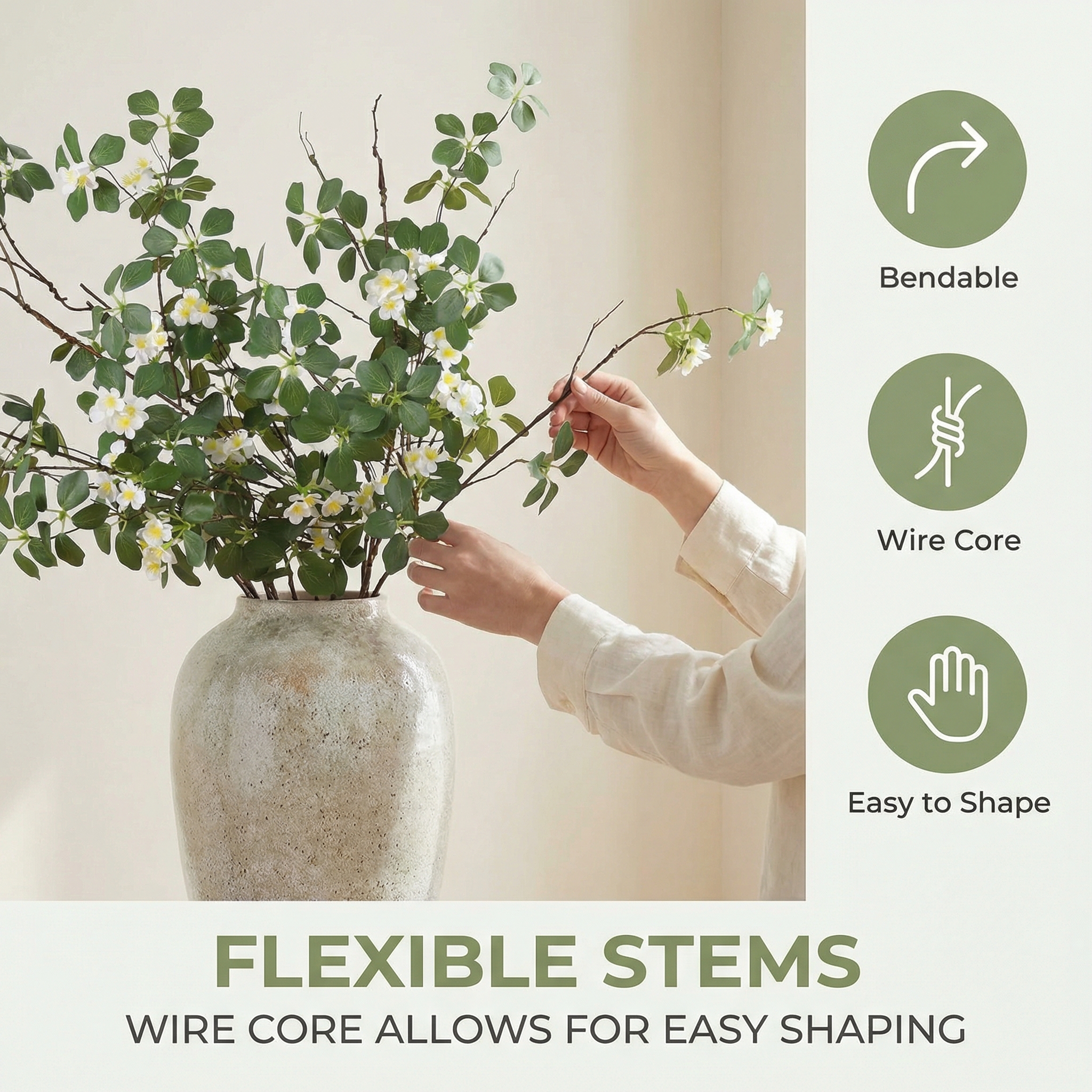 Tall Artificial Flowers Branches for Spring Indoor Decoration