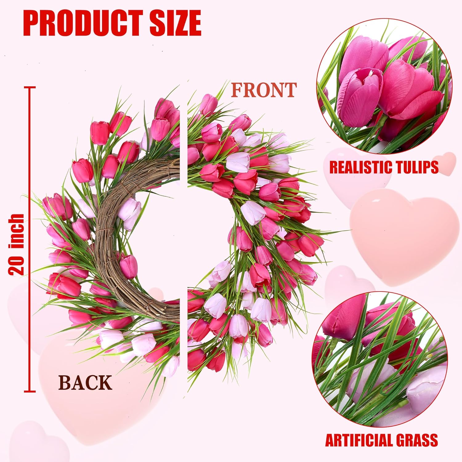 Artificial Tulip Wreath