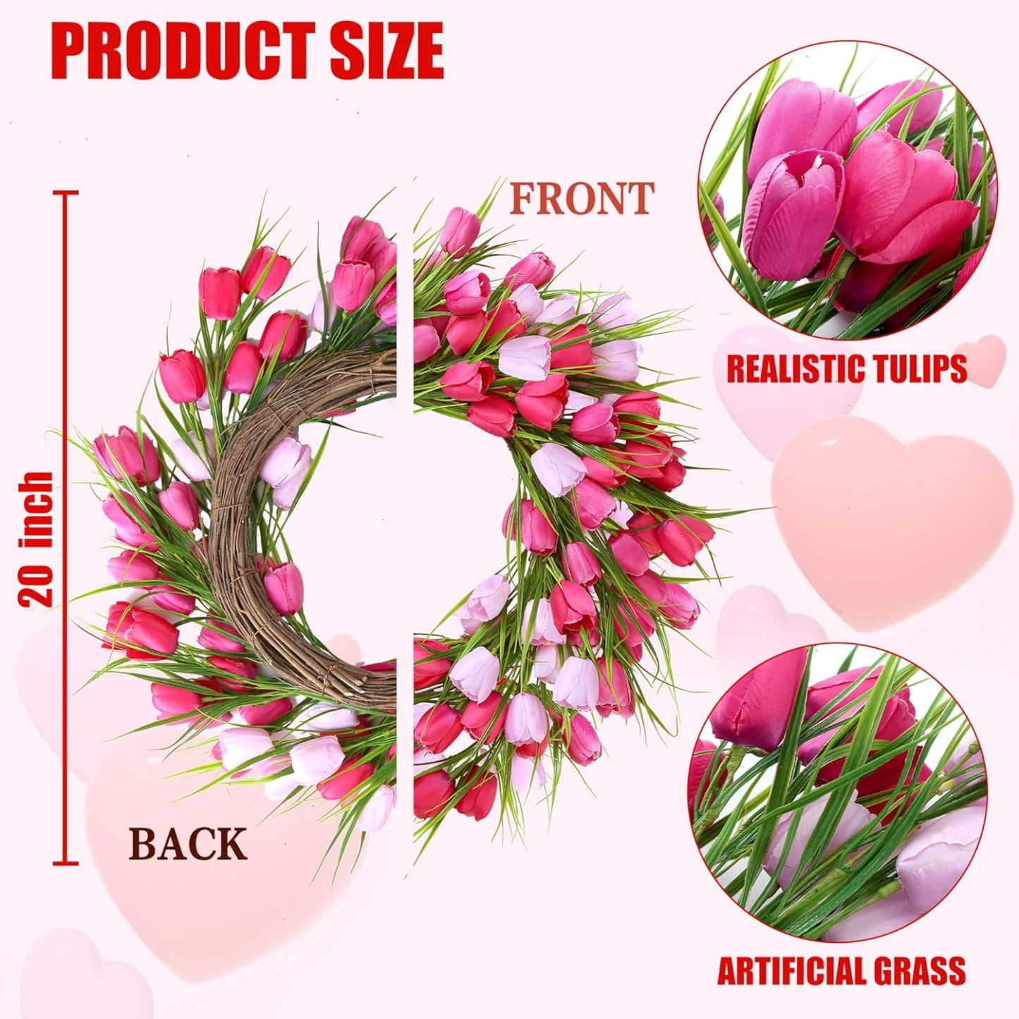 Artificial Tulip Wreath