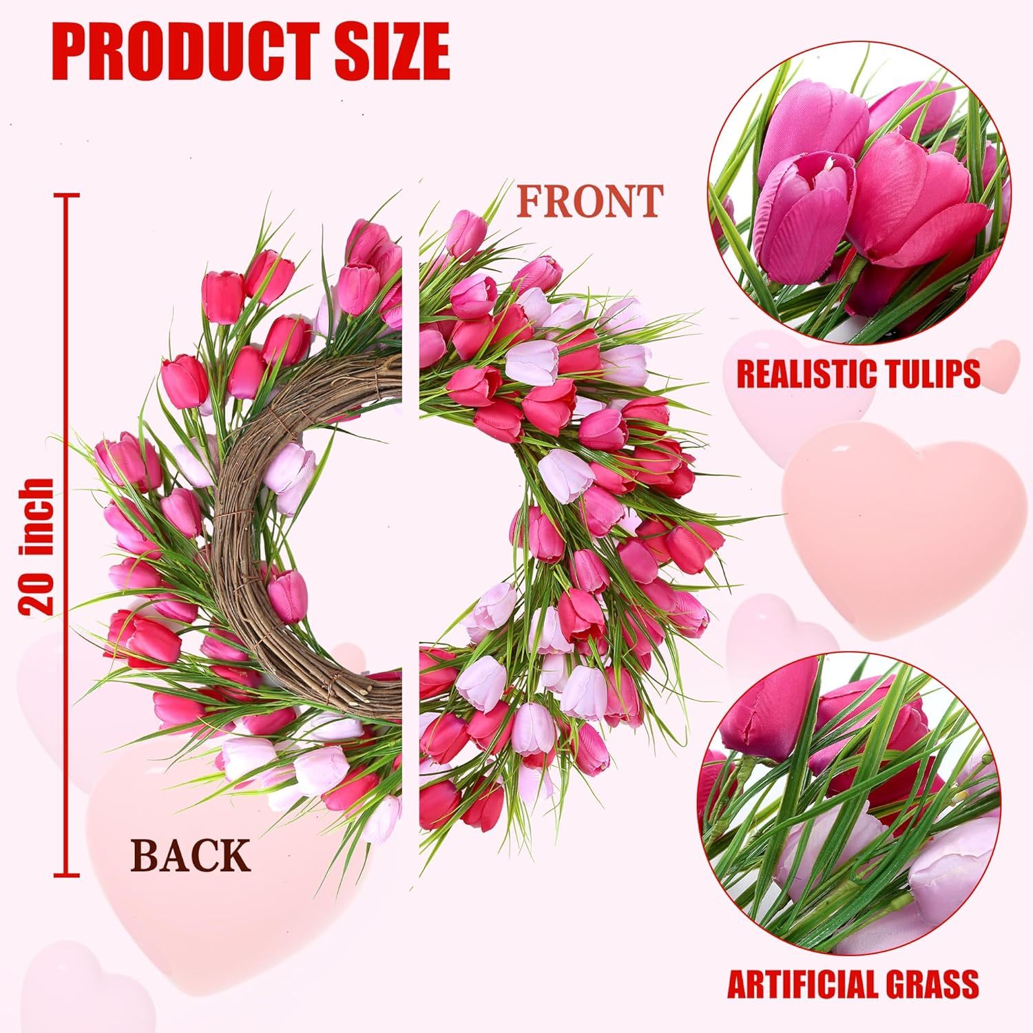 Artificial Tulip Wreath