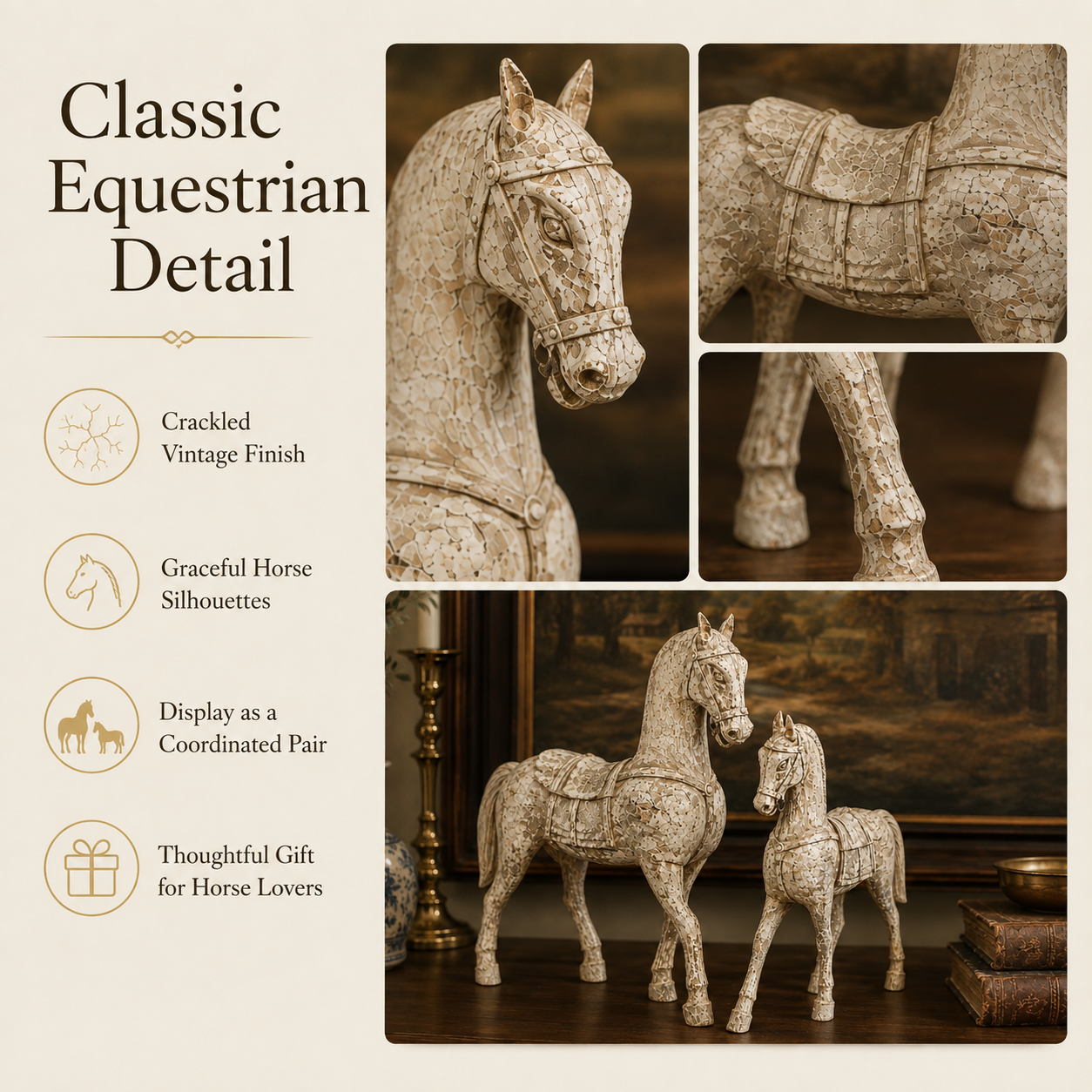 Buy 2 Free Shipping-- Vintage Equestrian Horse Figurines