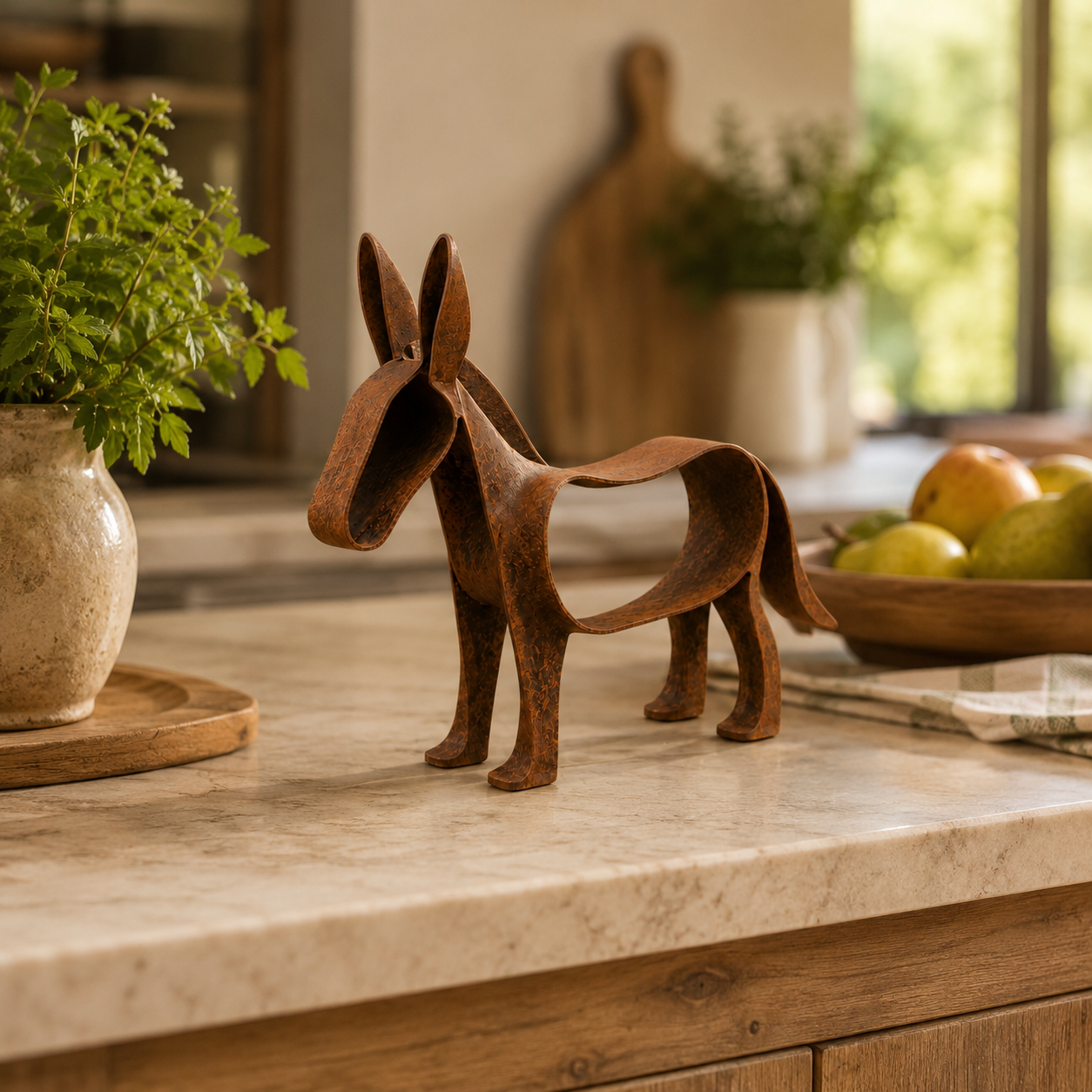 Rustic Wild Ass Metal Sculpture