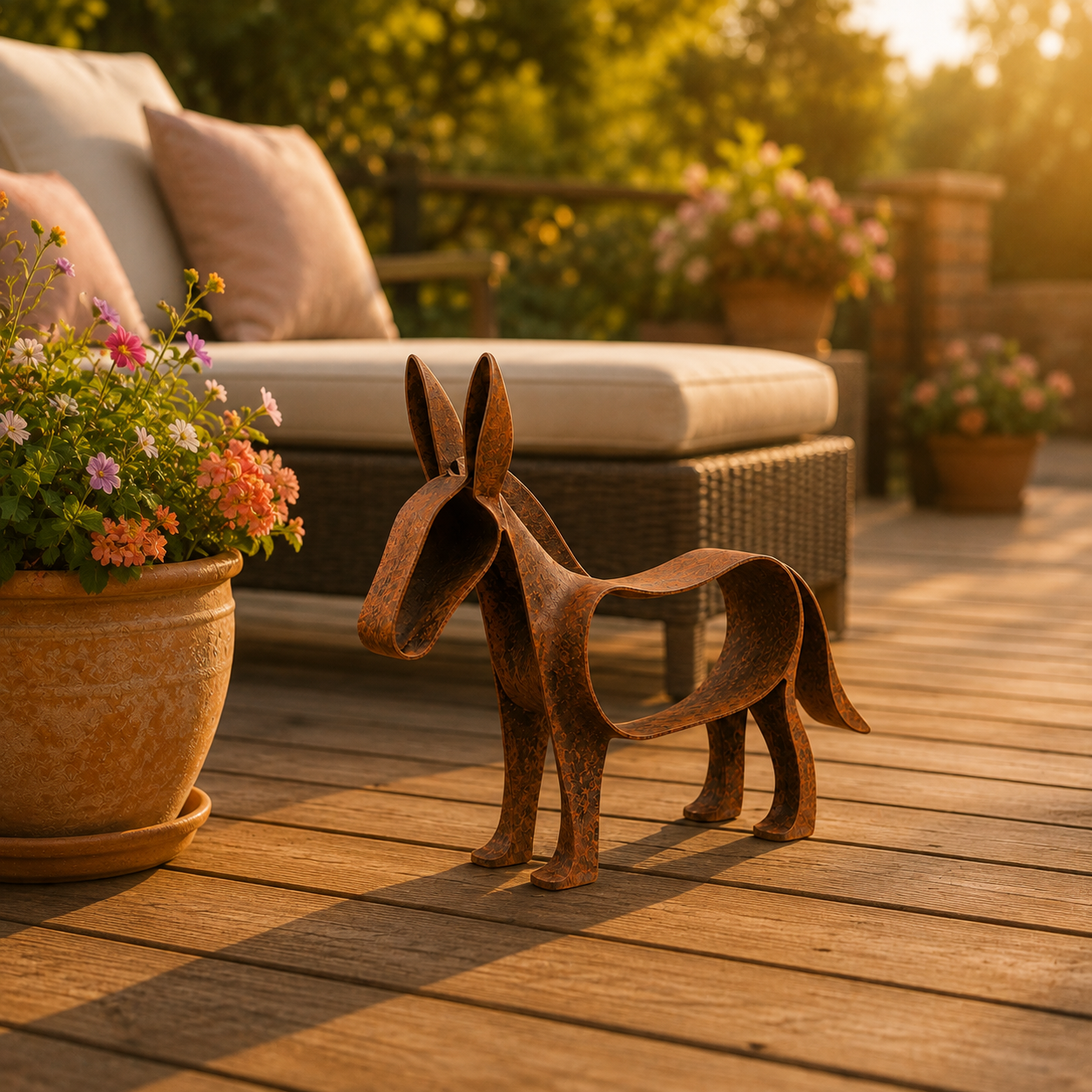 Rustic Wild Ass Metal Sculpture