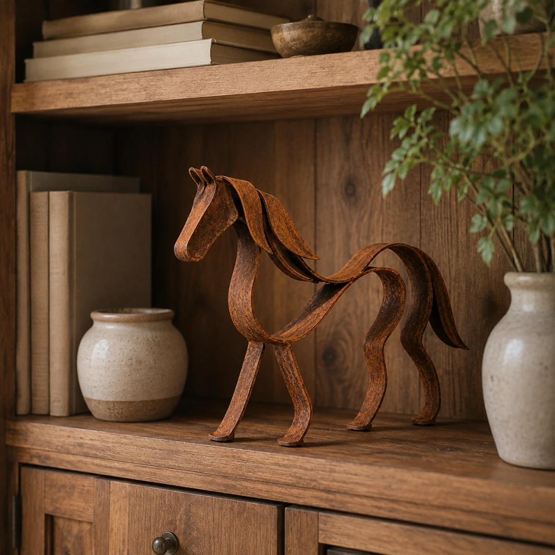 Rustic Wild Ass Metal Sculpture