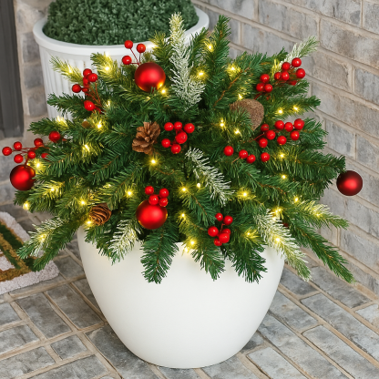 🎄Early Christmas Sale🔥Pre-lit Artificial Christmas Tree Urn Filler