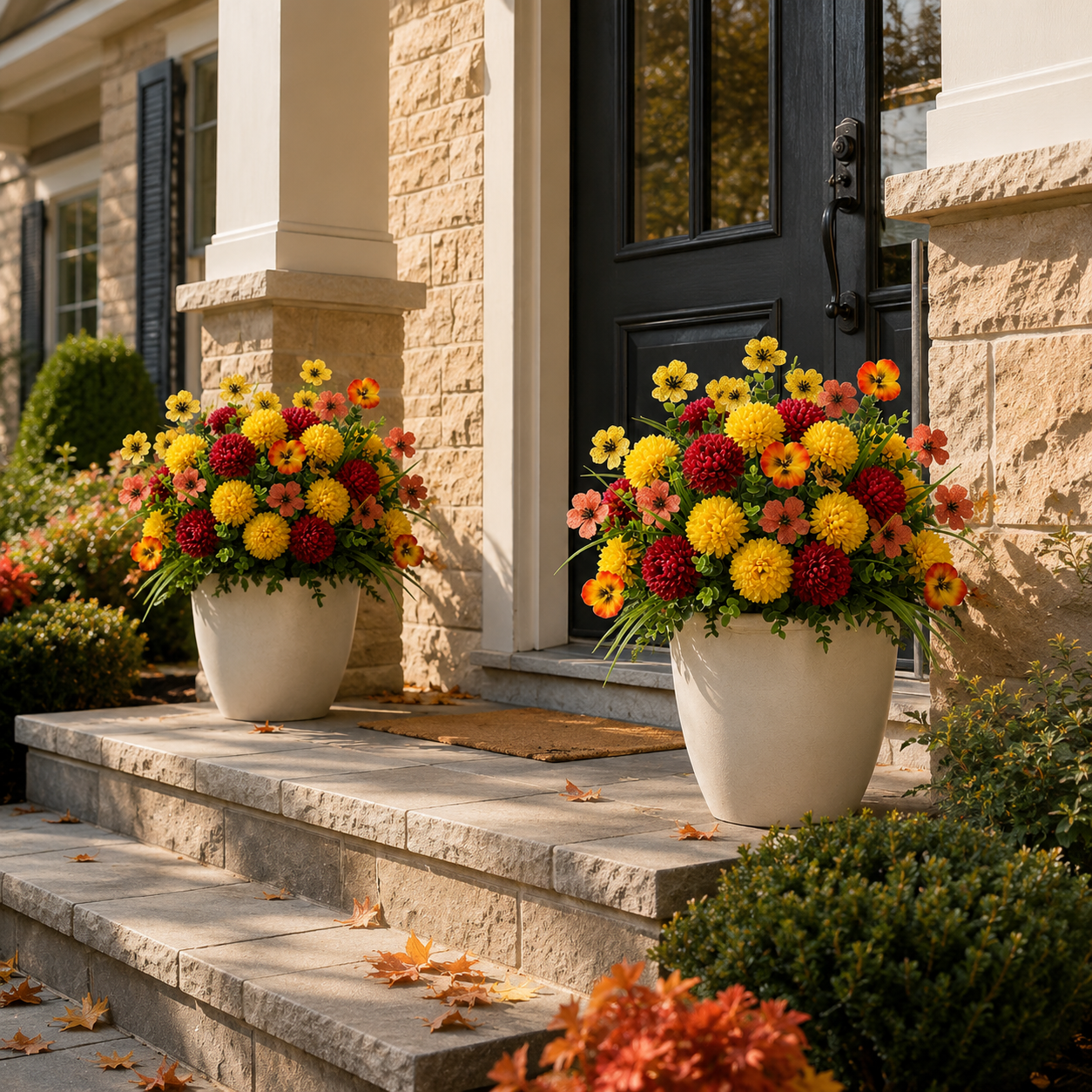 21-Piece Artificial Fall Flower Set