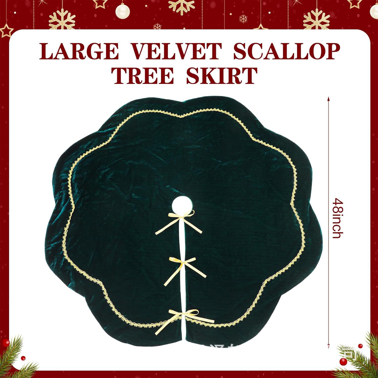  Velvet Christmas Tree Skirt