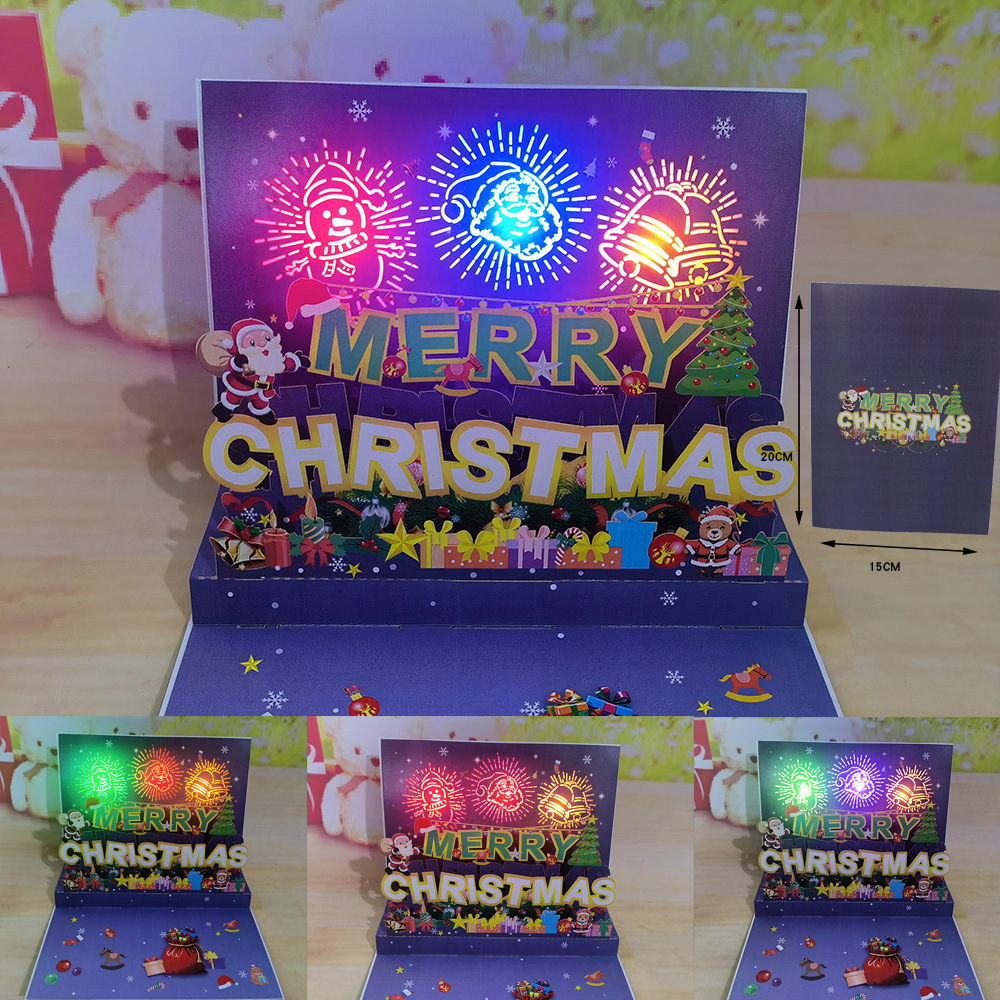 🎄2025 Christmas On Sale✨Christmas 3D Pop-up Card  with Light and Music 