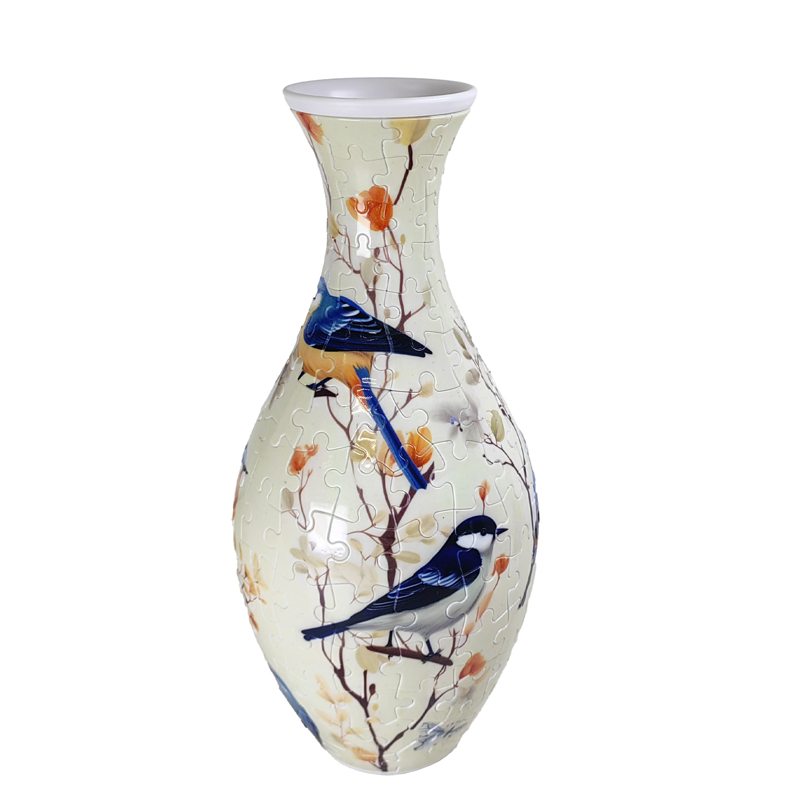 3D Blooming Flowers Puzzle Vase – DIY Decorative Waterproof Vase for Real Flowers