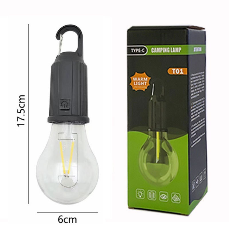 Outdoor Rechargeable Camping Hanging Lights with Hook