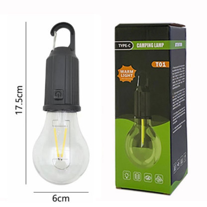 Outdoor Rechargeable Camping Hanging Lights with Hook