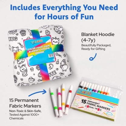 Cozy Color Your Own Hoddlie Blanket