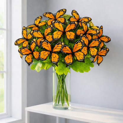 2 PCS Artificial Butterfly Floral Arrangement – Spring Home Décor
