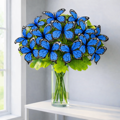 2 PCS Artificial Butterfly Floral Arrangement – Spring Home Décor