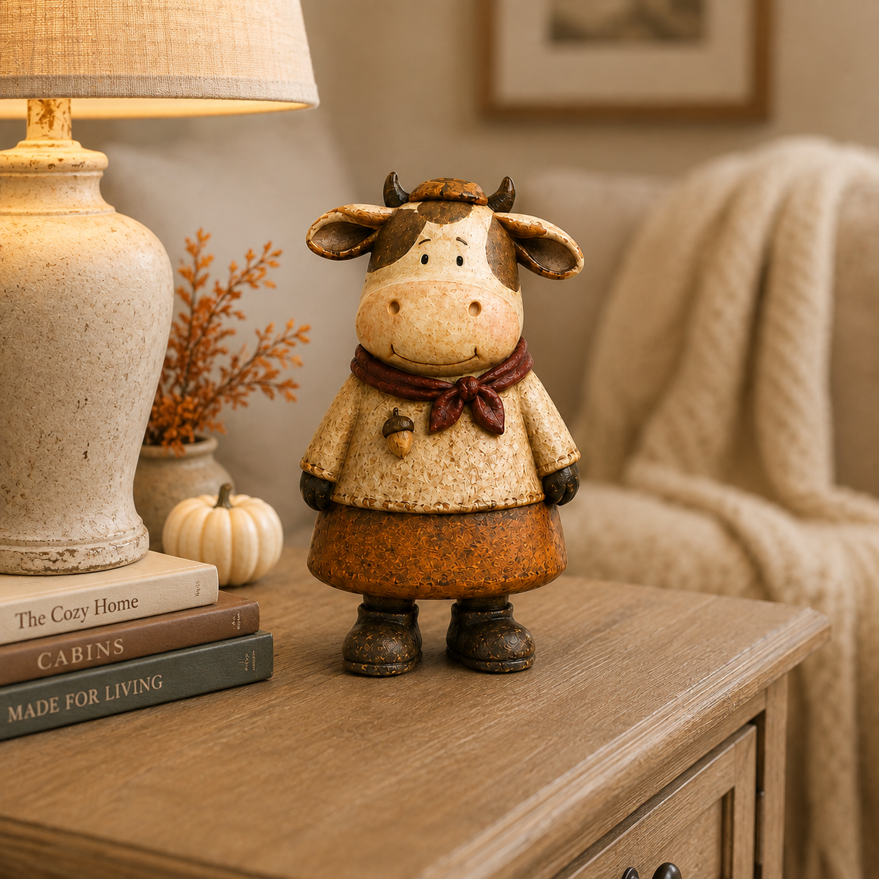 Vintage Harvest Sheep & Cow Figurines