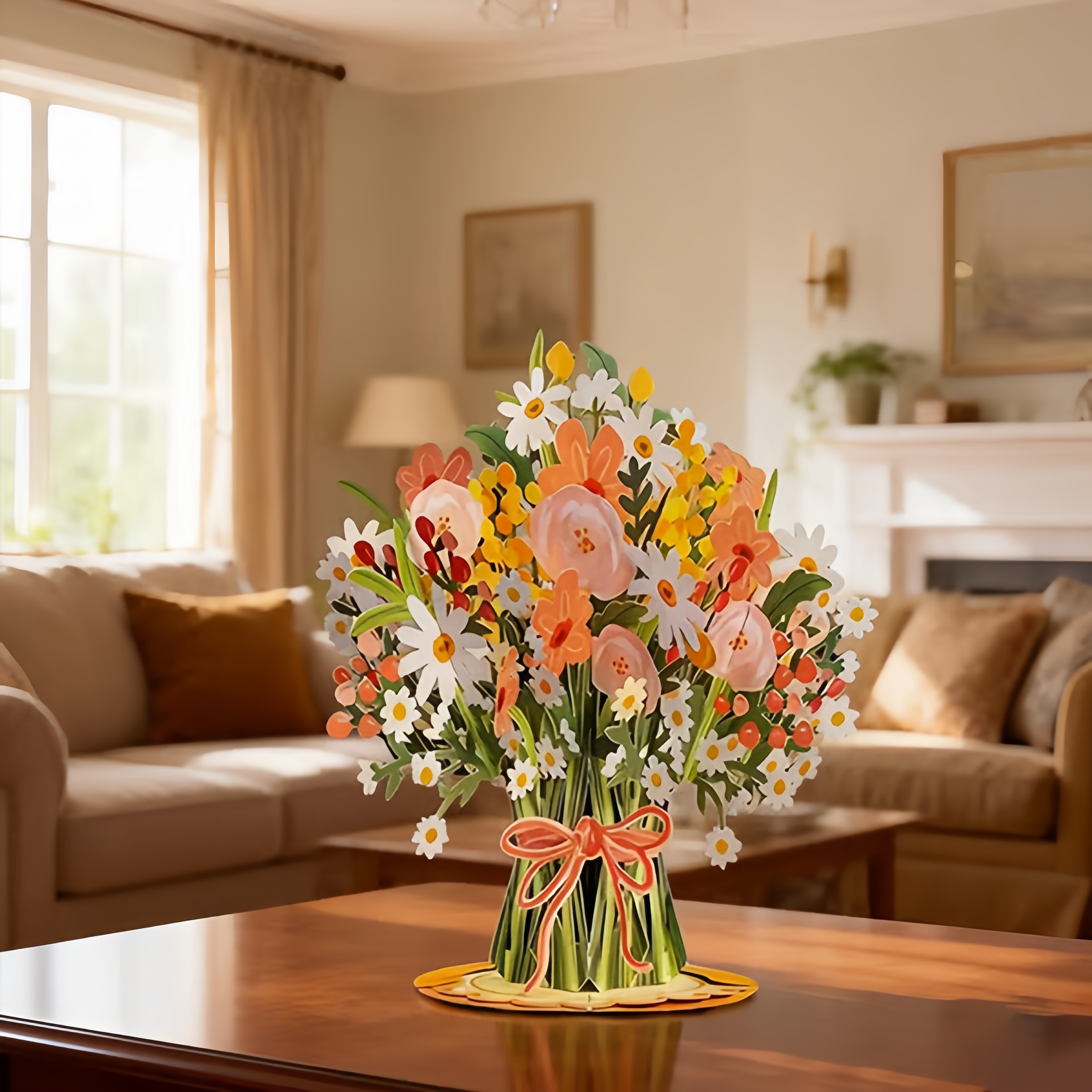 Forever-Blooming 3D Flower Pop-Up Card– Personalized Love Message & Everlasting Bloom 