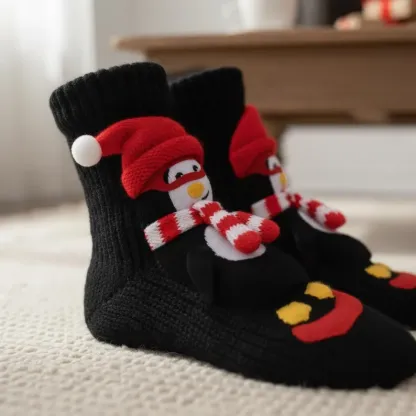 Handmade Knitted  Cozy Winter Slipper Socks