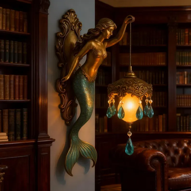 Vintage Mermaid Sconce