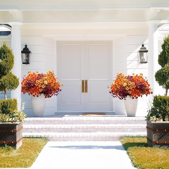 🔥LAST DAY 50% OFF🔥 Artificial Fall Flowers Outdoor ，UV Resistant