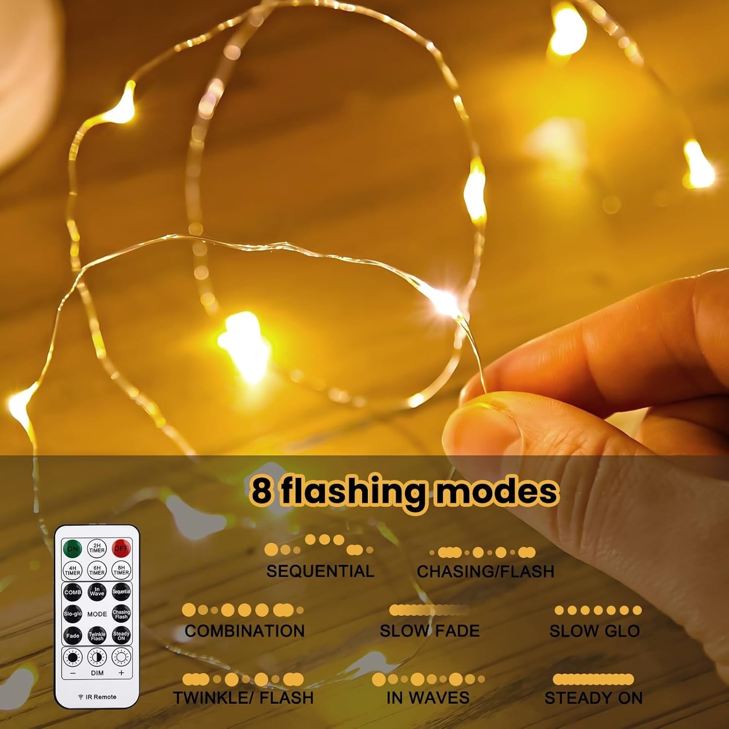 🎄Early Christmas Sale🔥Fairy String Hanging  Curtain Lights with Remote