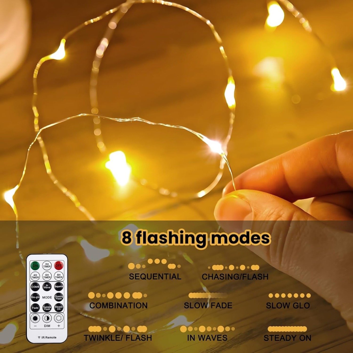 🎄Early Christmas Sale🔥Fairy String Hanging  Curtain Lights with Remote