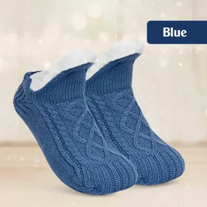 Fleece-Lined Non-Slip Thermal Slippers Socks