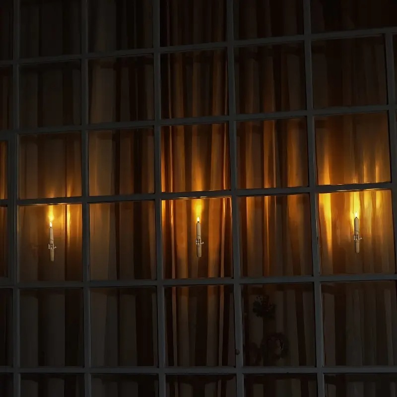 🎄Early Christmas Sale🔥6 PCS Window Flameless Led Taper Candles with Sensor Dusk to Dawn