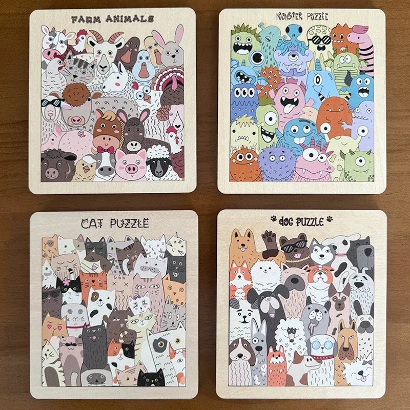 Wooden Animal Puzzle Set