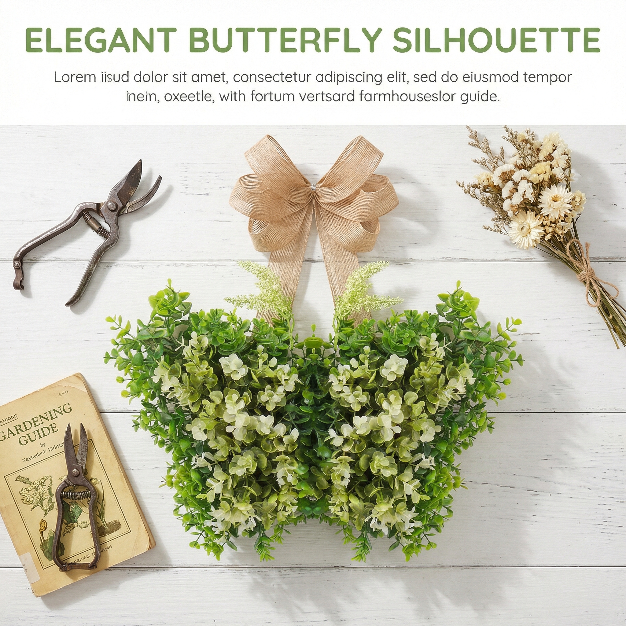 Spring Artificial Flower Butterfly Door Hanging Wreath