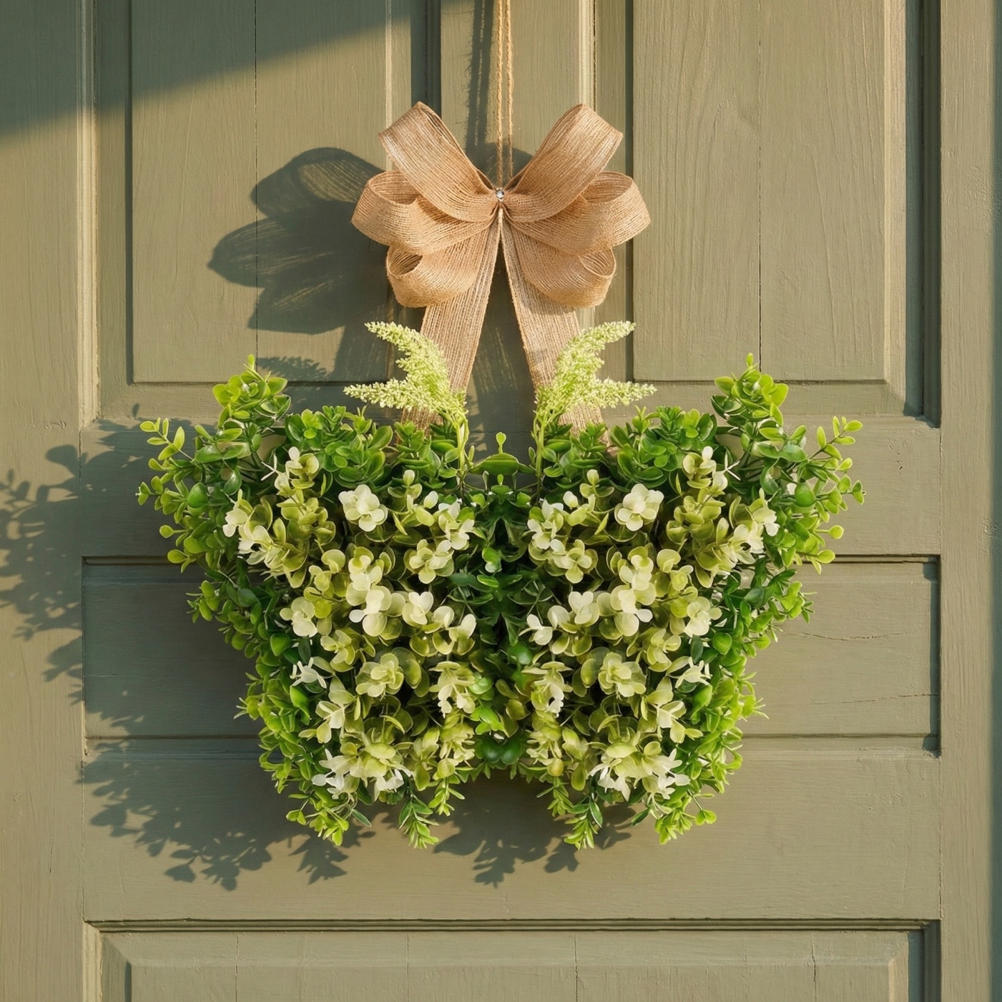 Spring Artificial Flower Butterfly Door Hanging Wreath