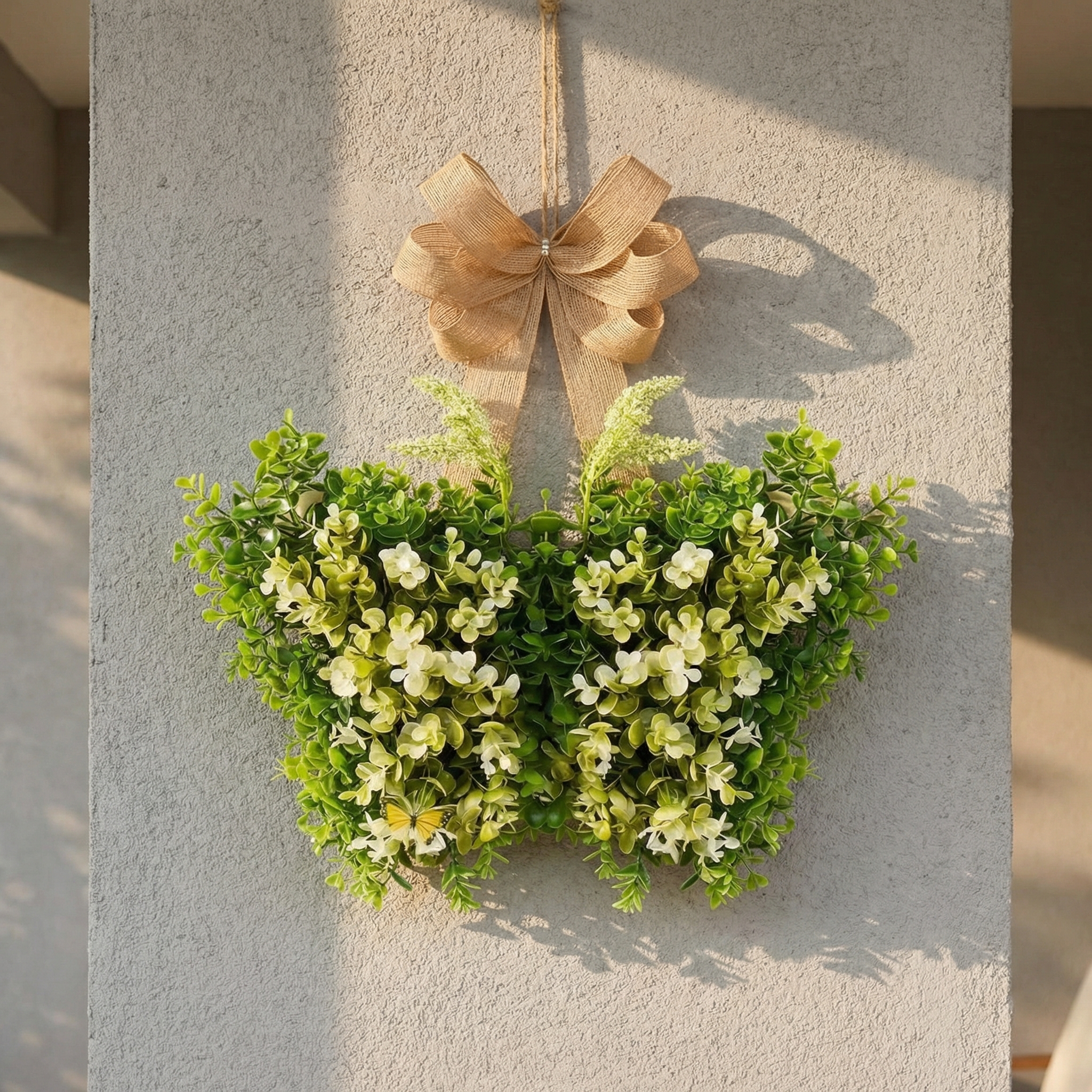 Spring Artificial Flower Butterfly Door Hanging Wreath