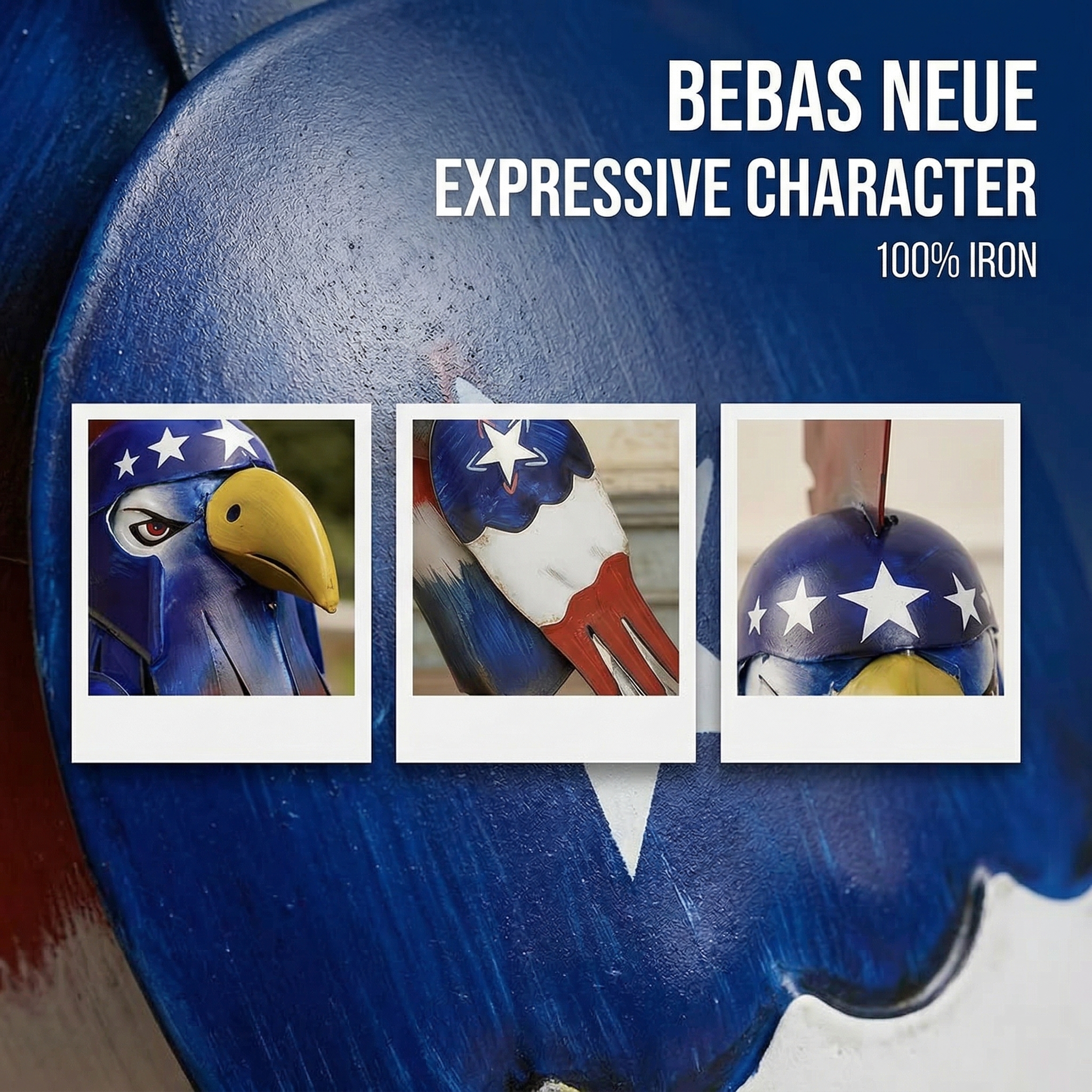 Patriotic Metal Eagle Figurine