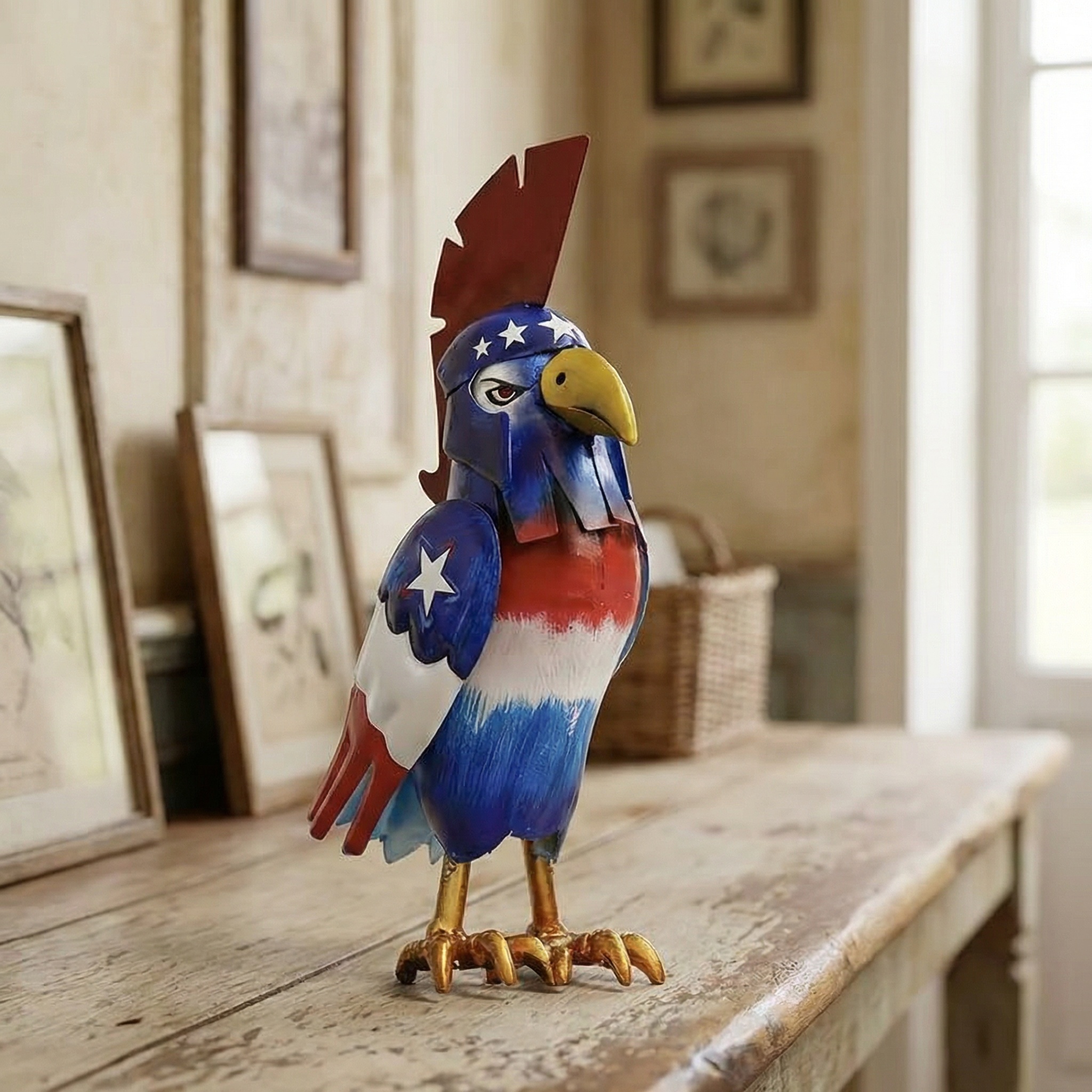 Patriotic Metal Eagle Figurine