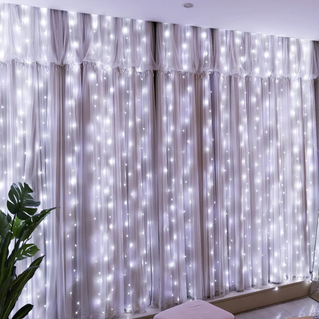 🎄Early Christmas Sale🔥Fairy String Hanging  Curtain Lights with Remote
