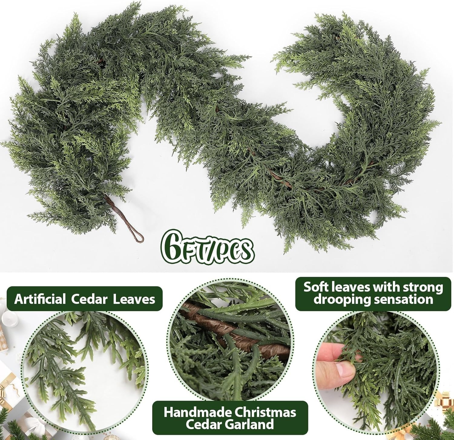 🎄Early Christmas Sale🔥Christmas Artificial Cedar Garland