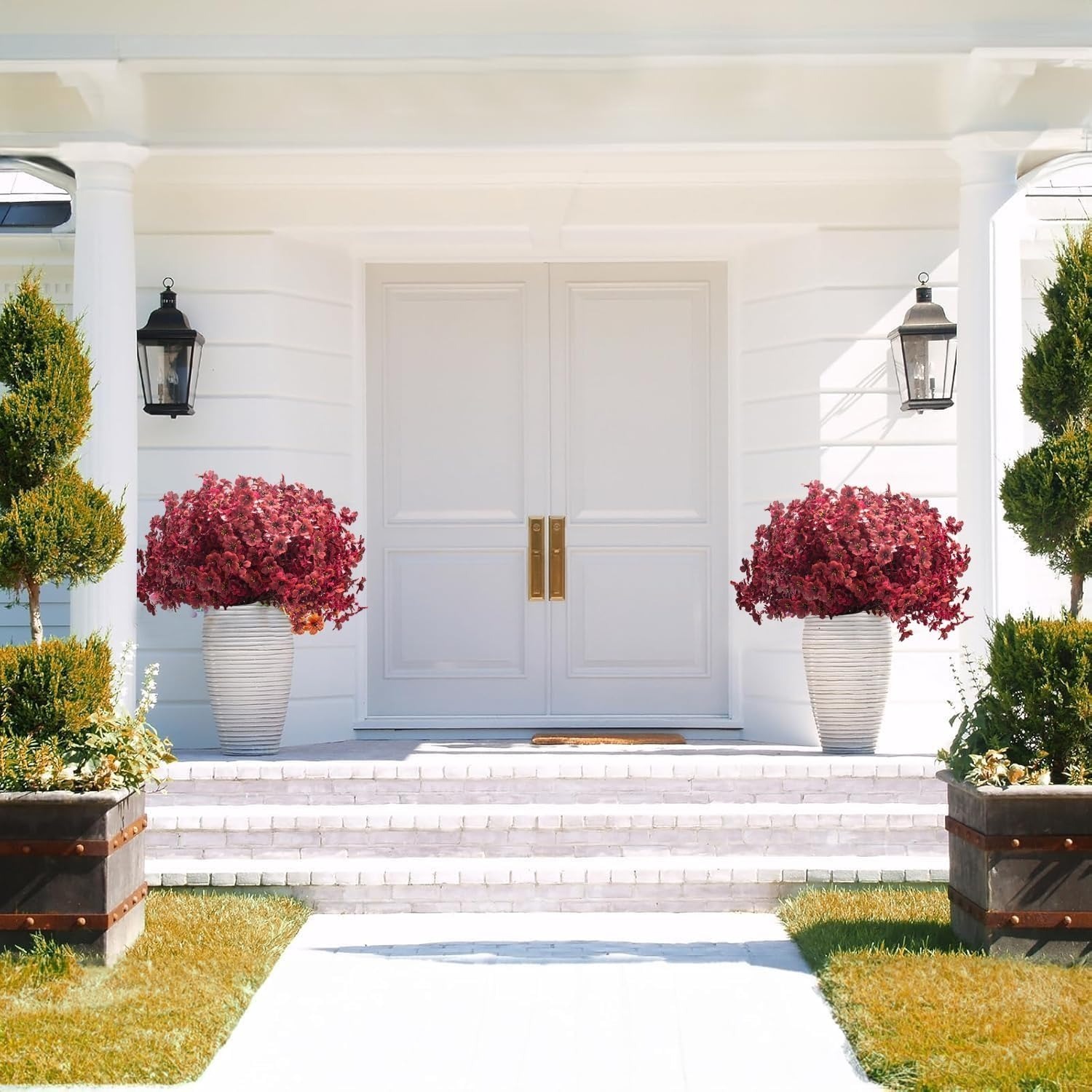 🔥LAST DAY 50% OFF🔥 Artificial Fall Flowers Outdoor ，UV Resistant