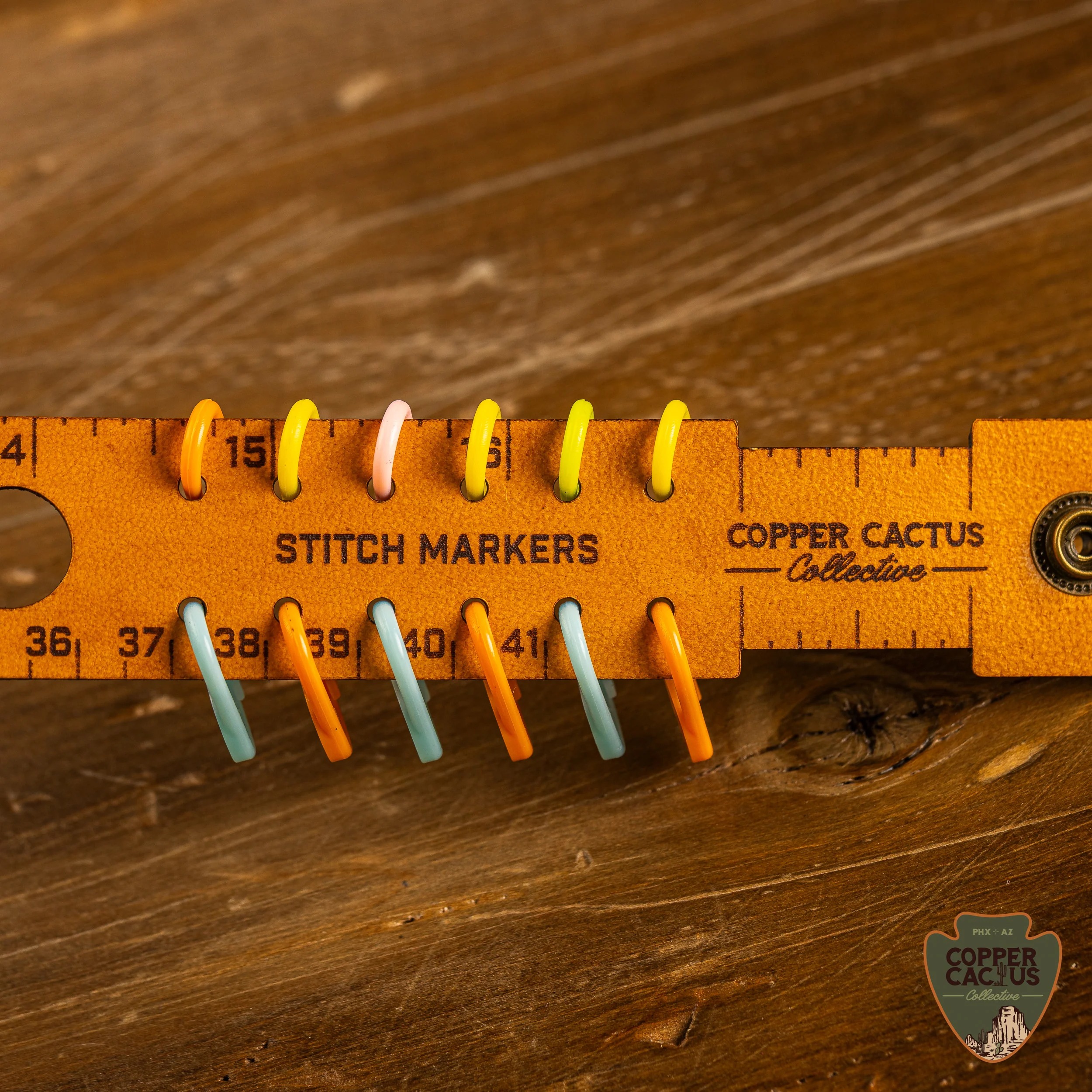 The Stitch Wrap ,7-in-1 Leather Measuring Tool