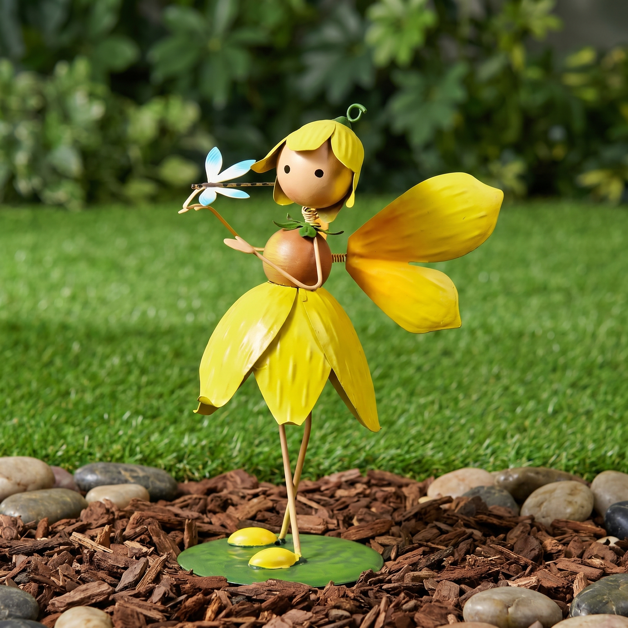 Flower Fairy Garden Wrought Iron Ornament