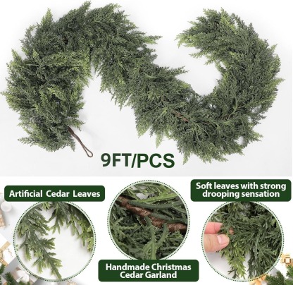 🎄Early Christmas Sale🔥Christmas Artificial Cedar Garland