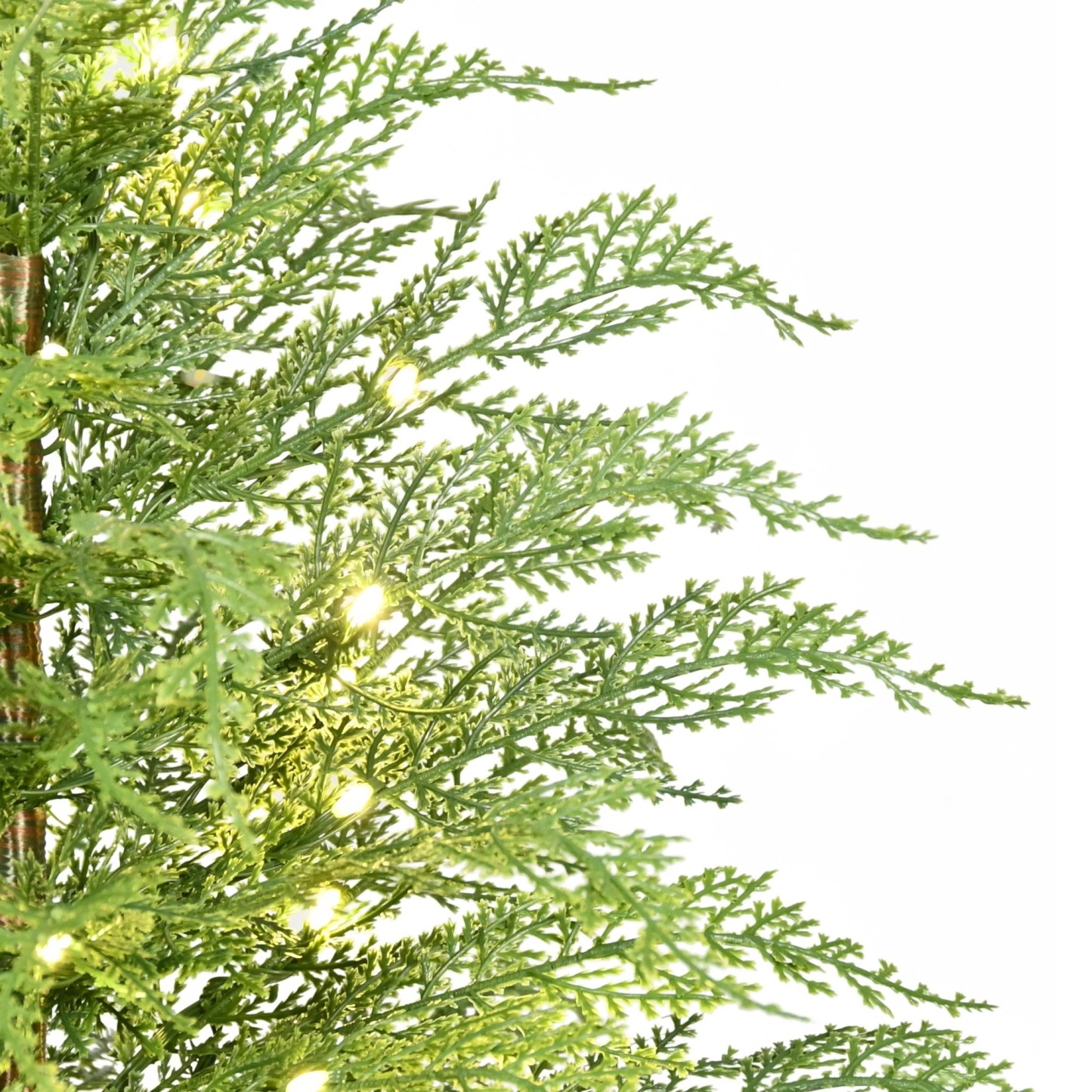 🎄Early Christmas Sale🔥24''  Pre-Lit Green Cypress Artificial Christmas Tree With Woven Basket