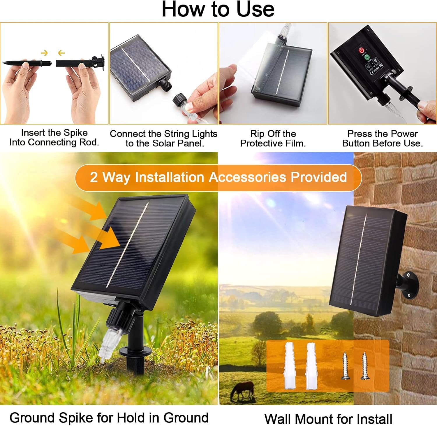 🎄2025 Christmas On Sale✨4 Pack Solar Hanging Firework Lights with 8 Modes