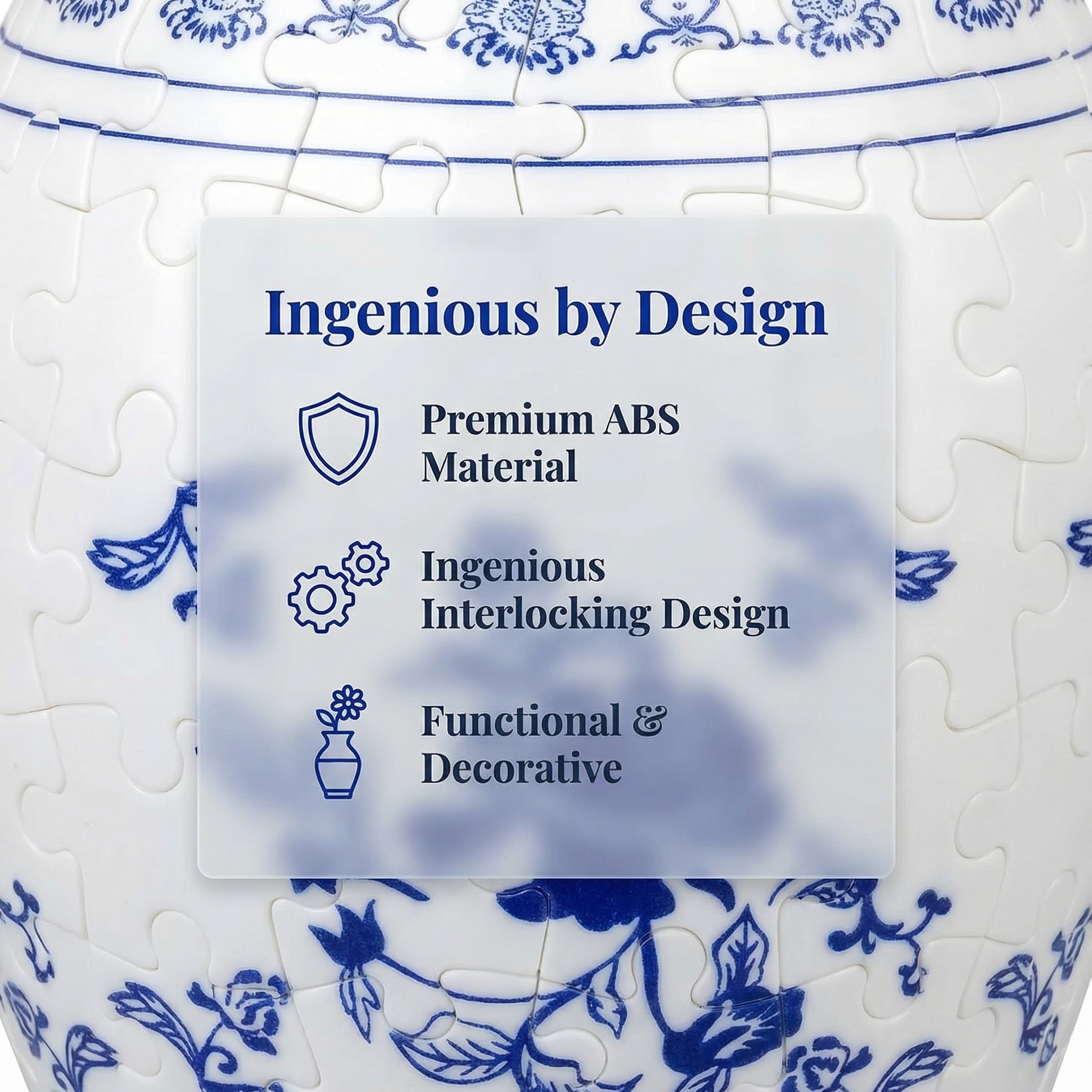 3D Blooming Flowers Puzzle Vase – DIY Decorative Waterproof Vase for Real Flowers