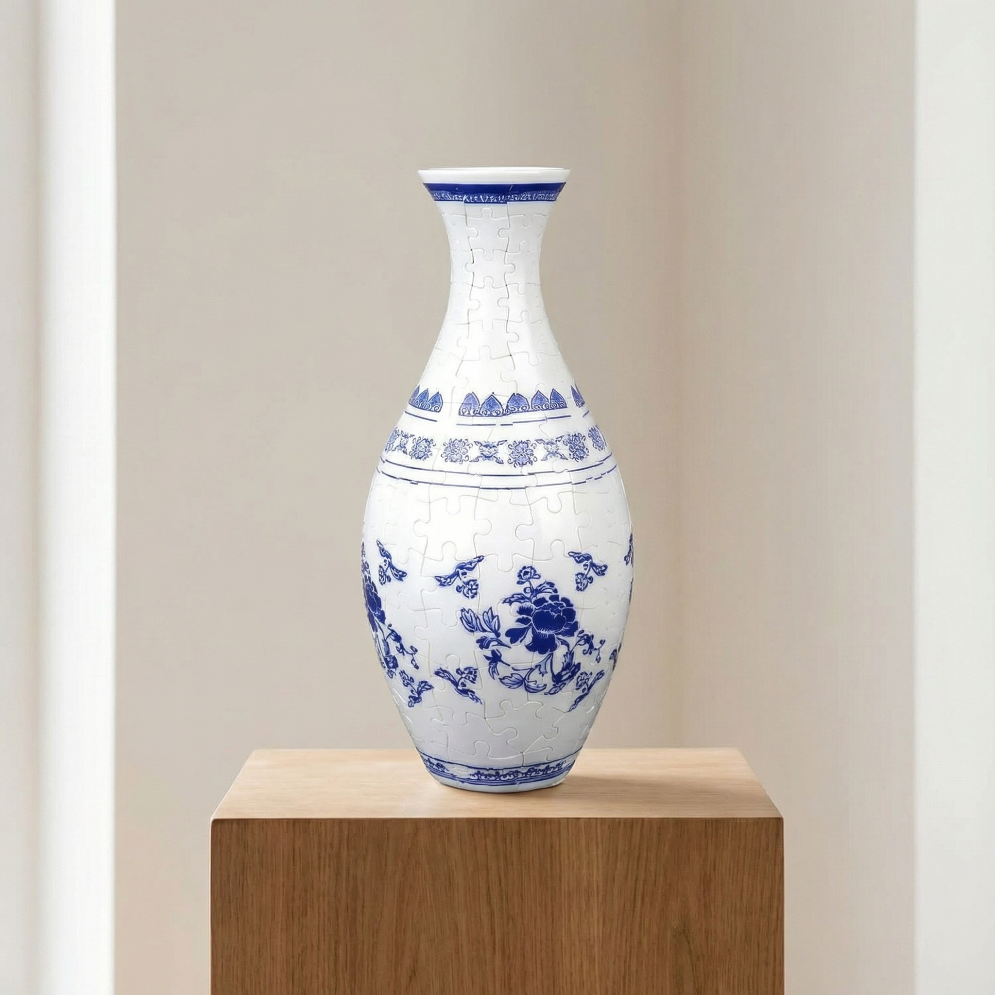 3D Blooming Flowers Puzzle Vase – DIY Decorative Waterproof Vase for Real Flowers