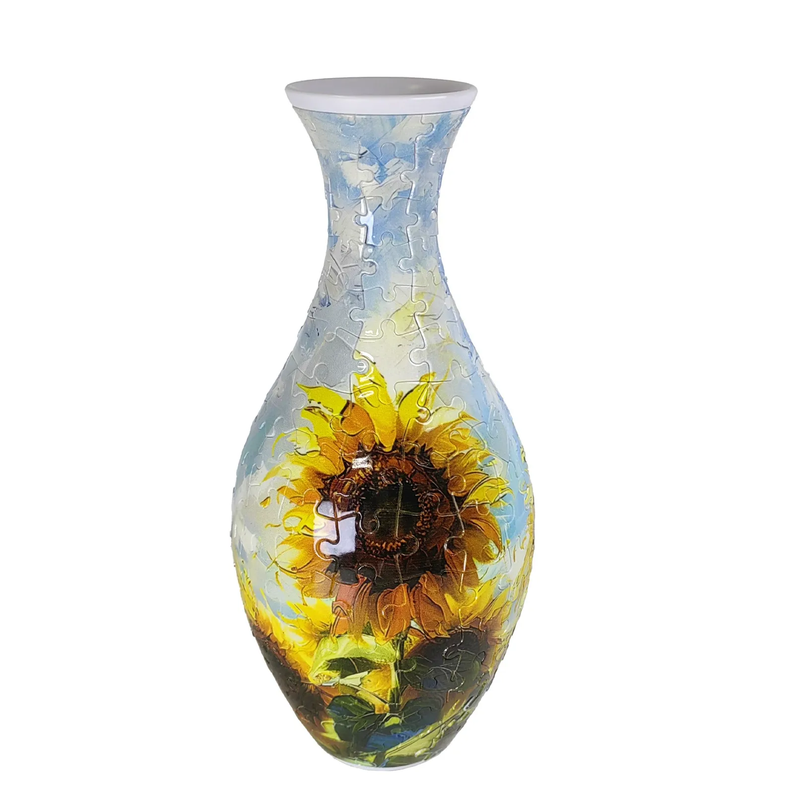 3D Blooming Flowers Puzzle Vase – DIY Decorative Waterproof Vase for Real Flowers