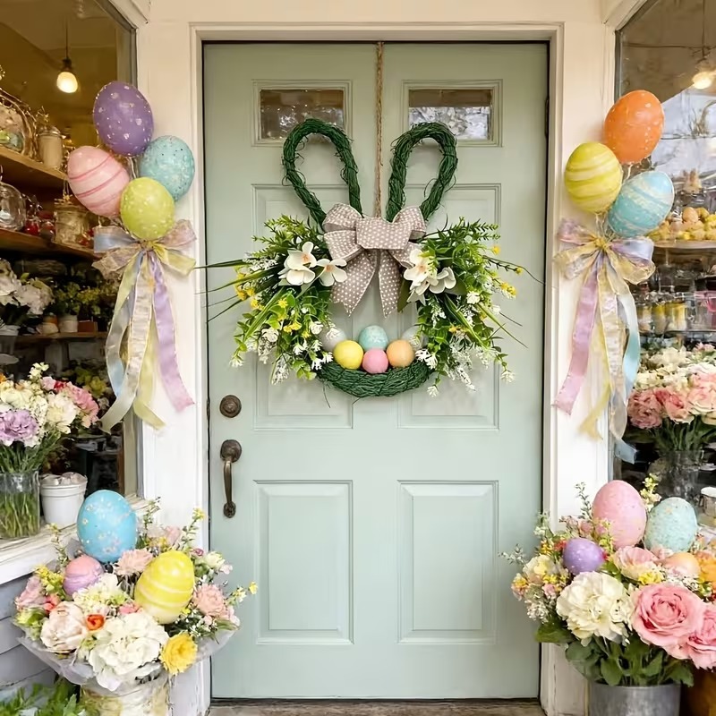 Easter Rabbit-Shaped Wreath 